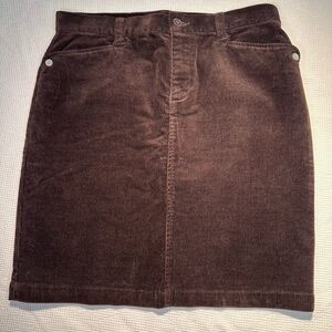 American Living Chocolate Corduroy Pencil Skirt